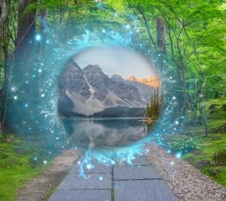 Magical portal in between two realities